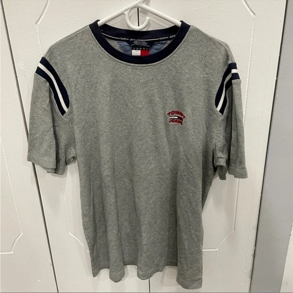 Vintage Tommy Jeans Grey T Shirt - Picture 1 of 12